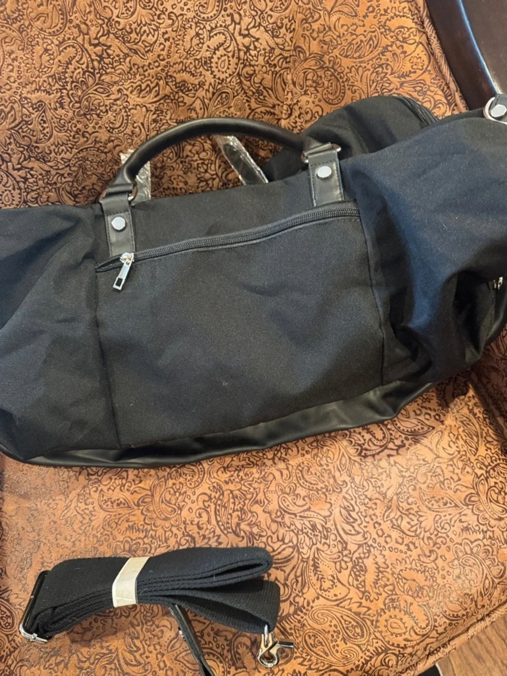 All Black Weekender / Carryall / Carry On Travel Bag